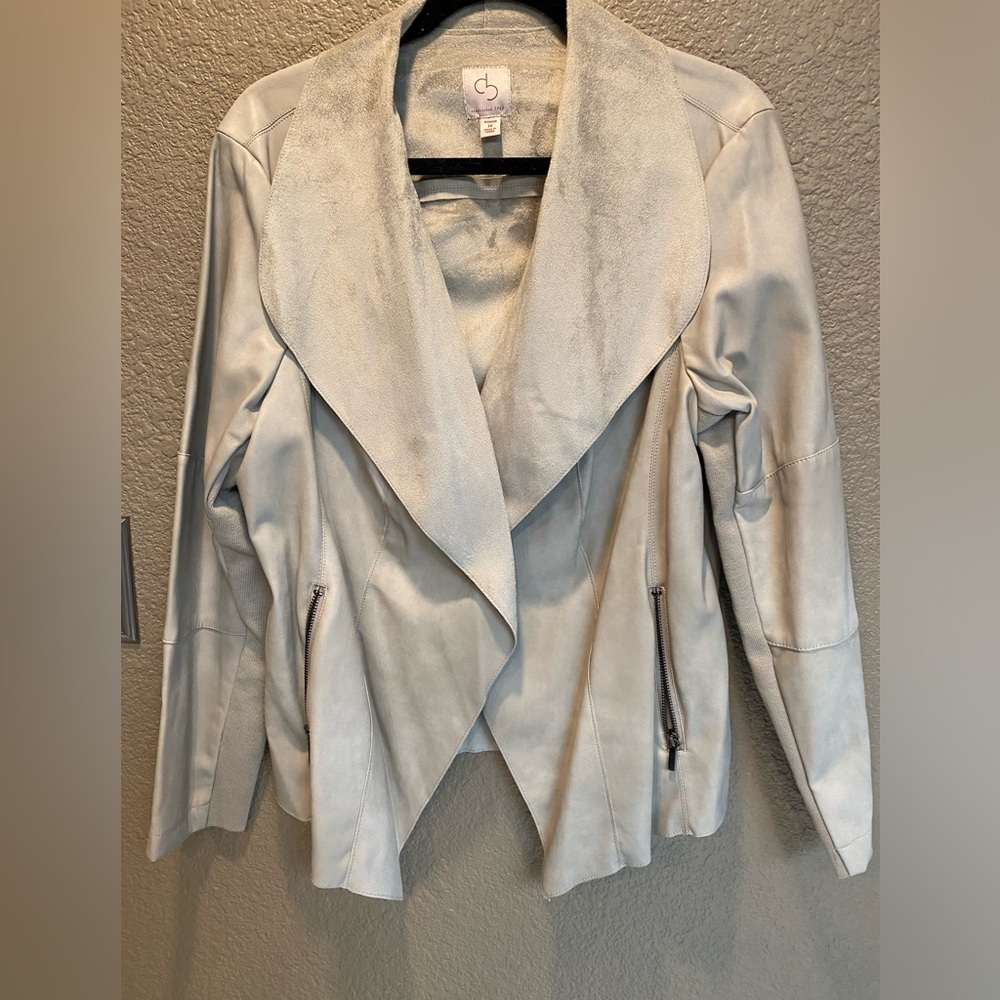 CB Faux/Leather Suede look, lightweight woman’s jacket.